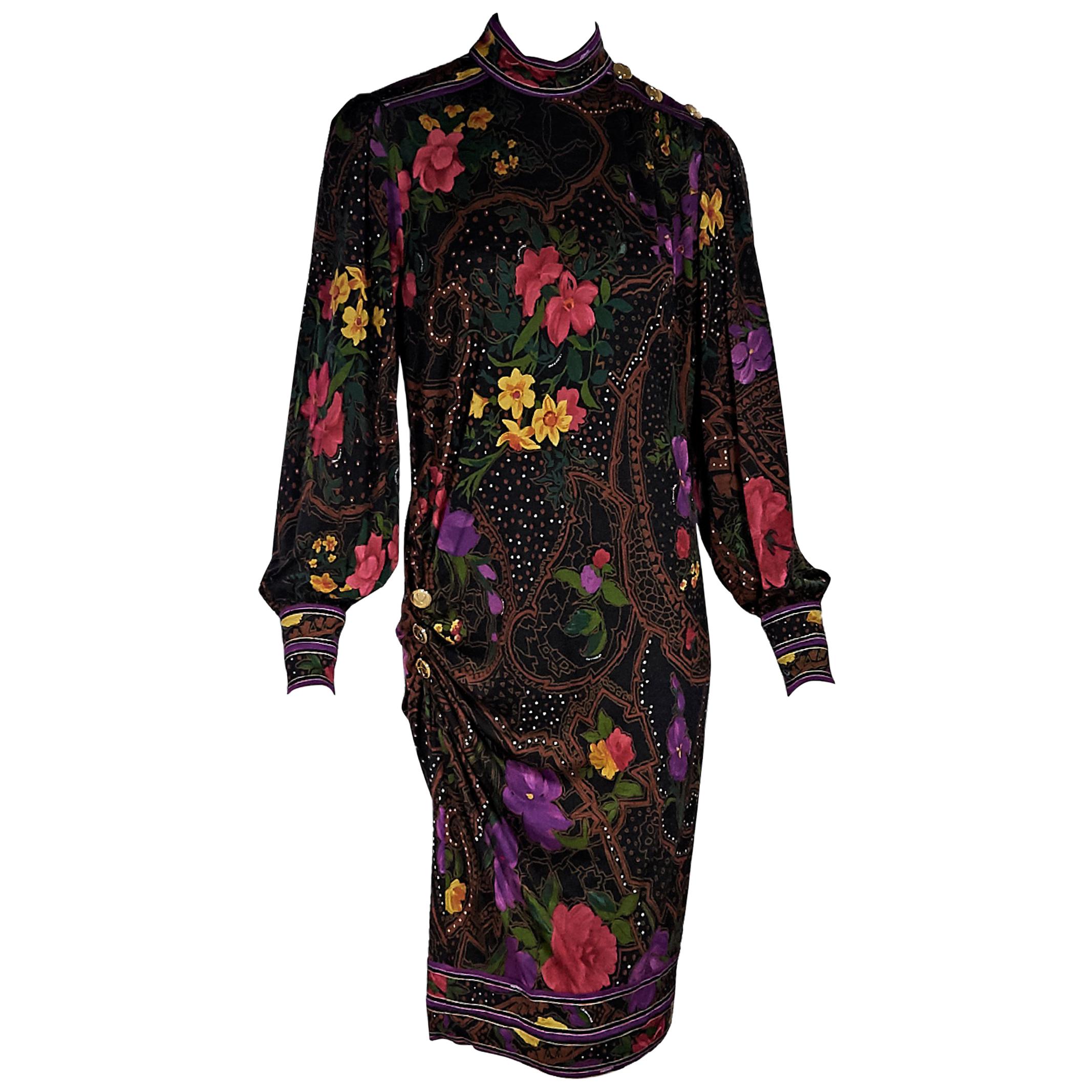 Multicolor Vintage Leonard Floral-Printed Dress