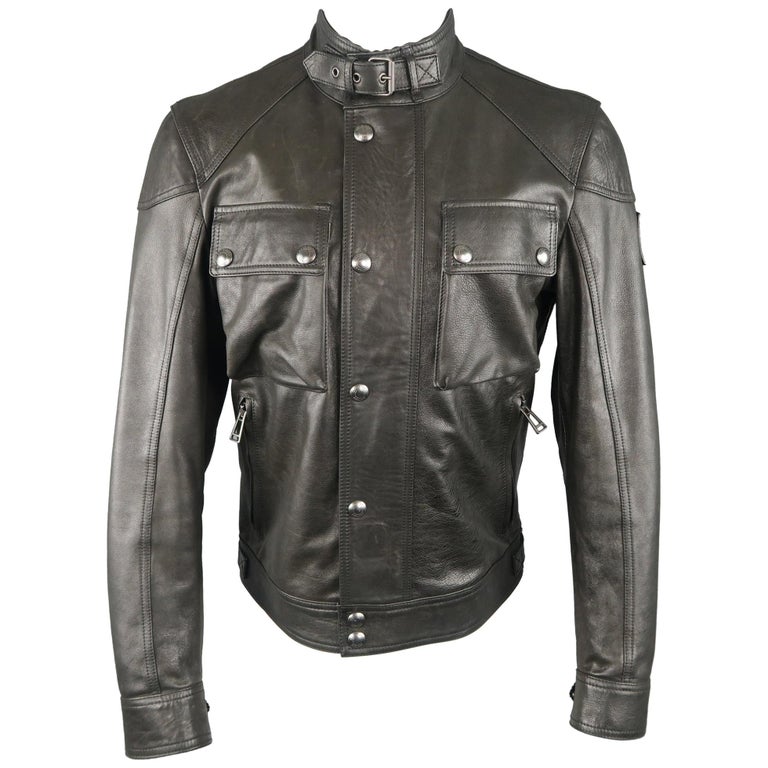 BELSTAFF 38 Black Leather Racemaster 'Gangster 2.0' Leather Jacket / Coat  at 1stDibs | belstaff gangster 2.0, belstaff racemaster sale, belstaff  gangster 2.0 leather jacket