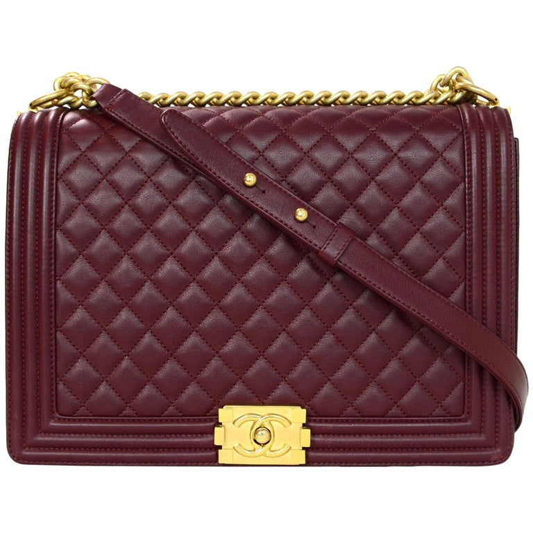 Chanel - Large Boy Flap Bag Calfskin Red