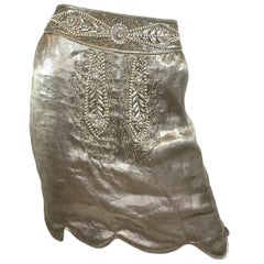 Ralph Lauren Collection Lamé Embellished Skirt 