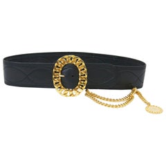 Black Quilted Jean L'Insolite Belt
