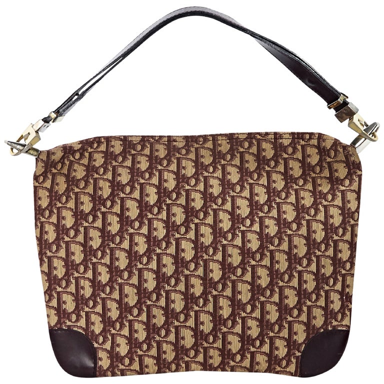 Christian Dior Burgundy Vintage Monogram Bag For Sale at 1stDibs dior