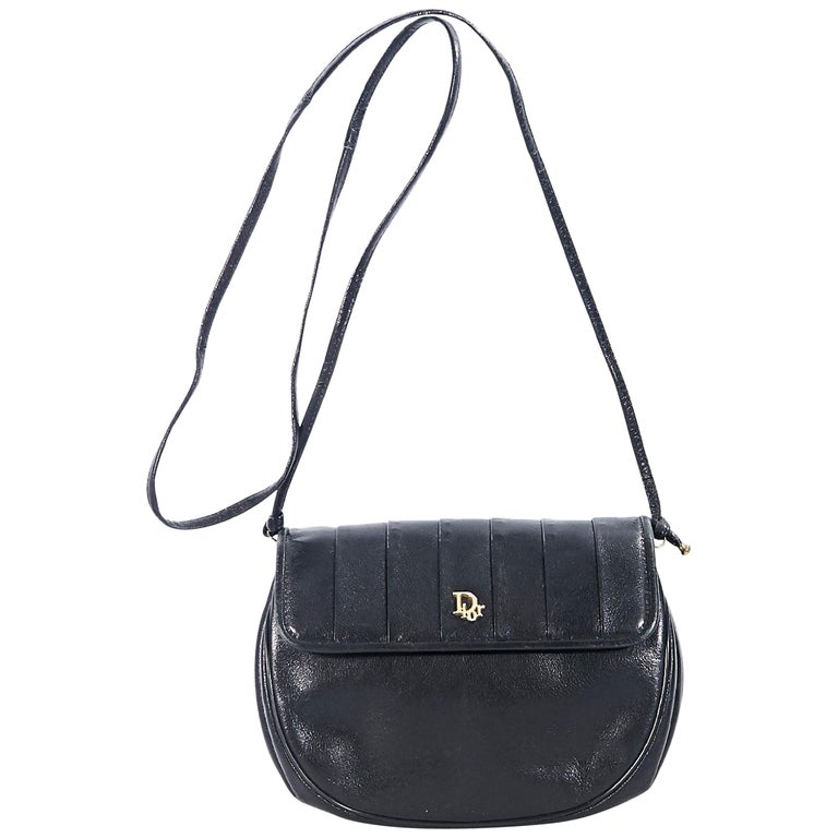 Black Vintage Christian Dior Small Crossbody Bag For Sale at 1stDibs
