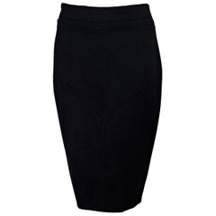 Black Vintage Alaia Pencil Skirt