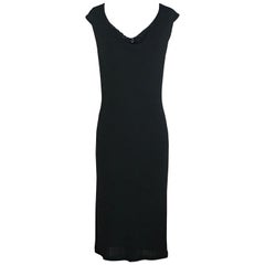 Jean Paul Gaultier Snap Detail Little Black Jersey Dress