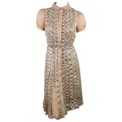 Valentino Silk and Snake Skin Pleated Cocktail Dress, Spring 2013 Runway