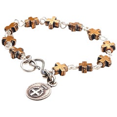 Crux Bronze Cross Link Bracelet