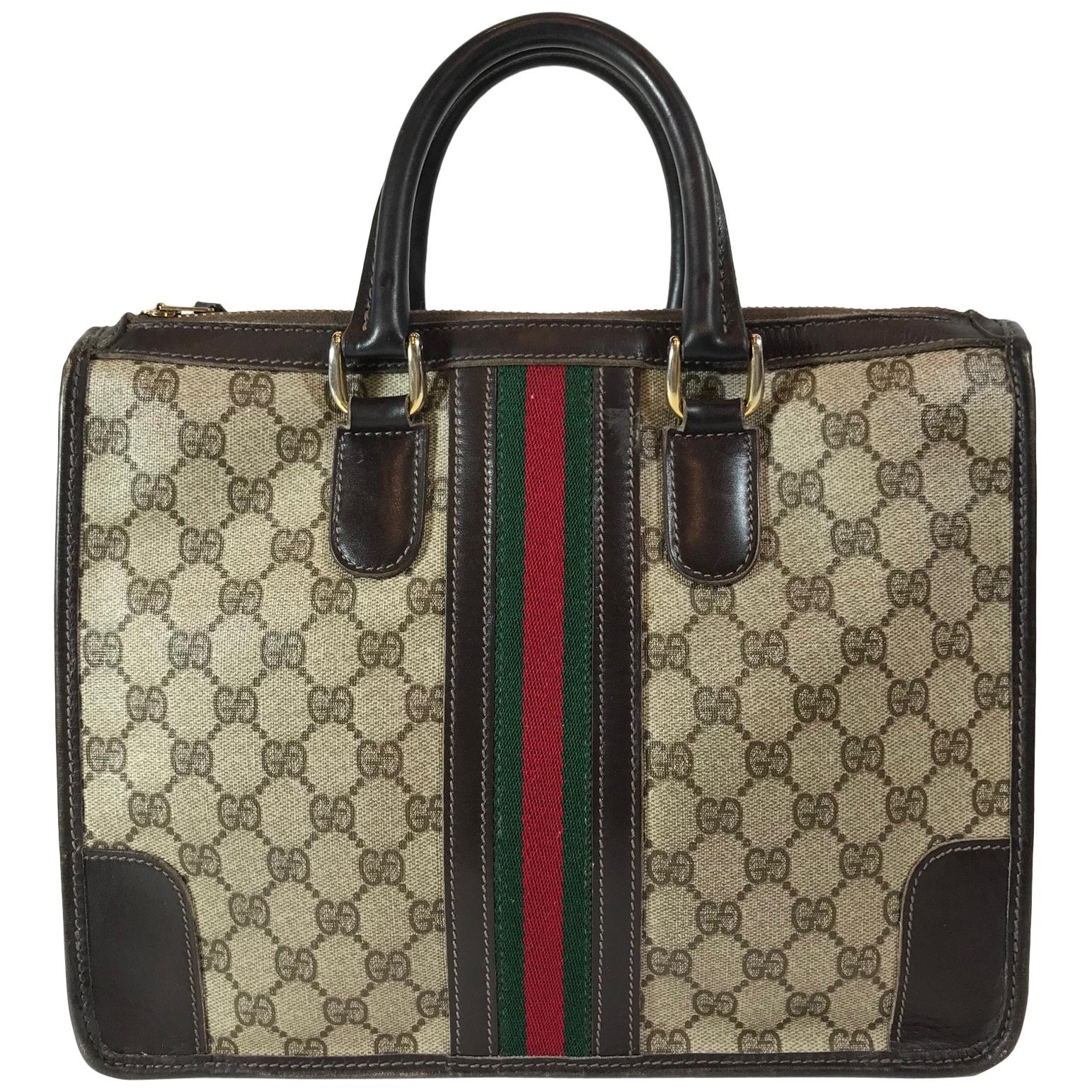 Gucci Vintage Logo Top Handle Bag For Sale