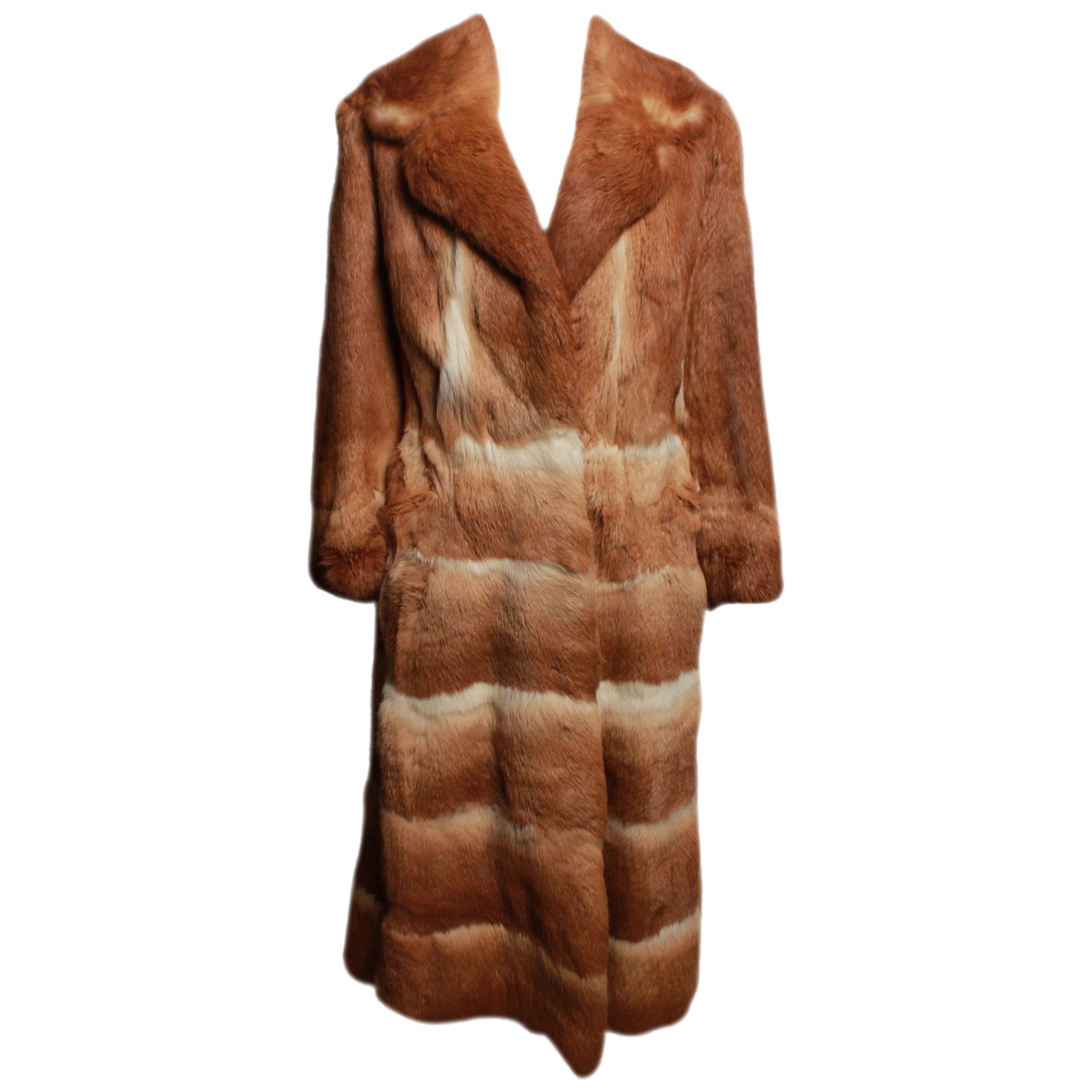 Vintage Lapin Fur Coat For Sale
