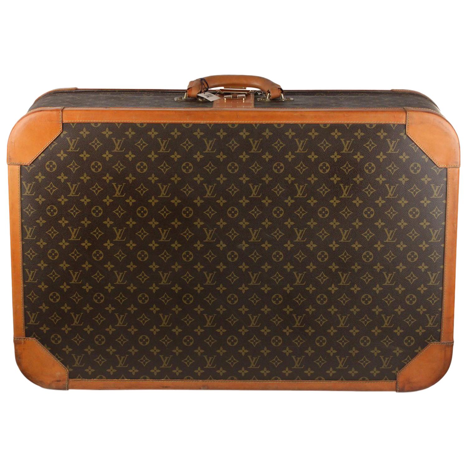 Louis Vuitton Vintage Monogram Special Lock 80 Luggage Travel Bag Trunk