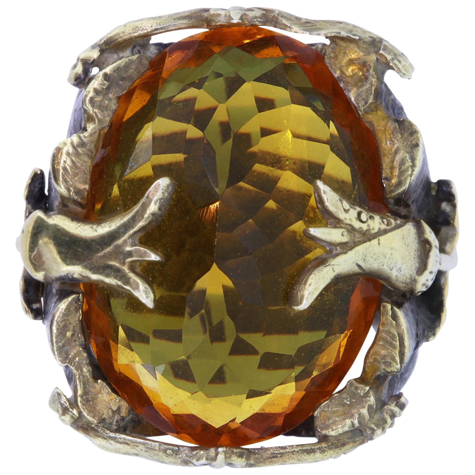 Oval Citrine Ring