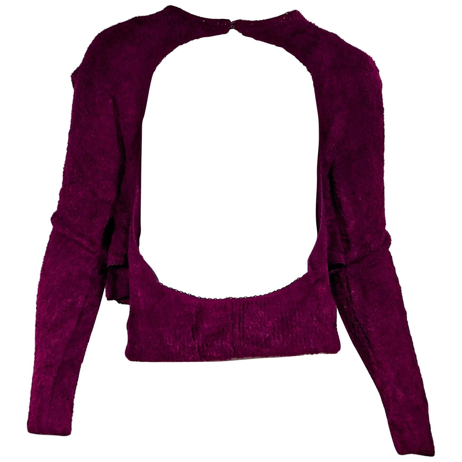 Purple Vintage Alaia Cutout Sweater