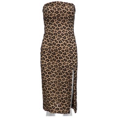 Givenchy Alexander McQueen Haute Couture Runway Leopard Lace Dress, Fall 1997