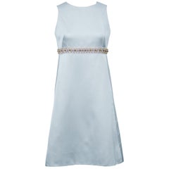 1960s Dynasty Ice Blue Cocktail Dress