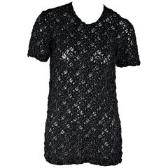 Black Vintage Comme des Garcons Lace-Like Top