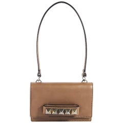 Valentino Tan Leather Rockstud Vava Voom Bag