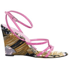 Multicolor Dolce & Gabbana Strappy Wedge Sandals