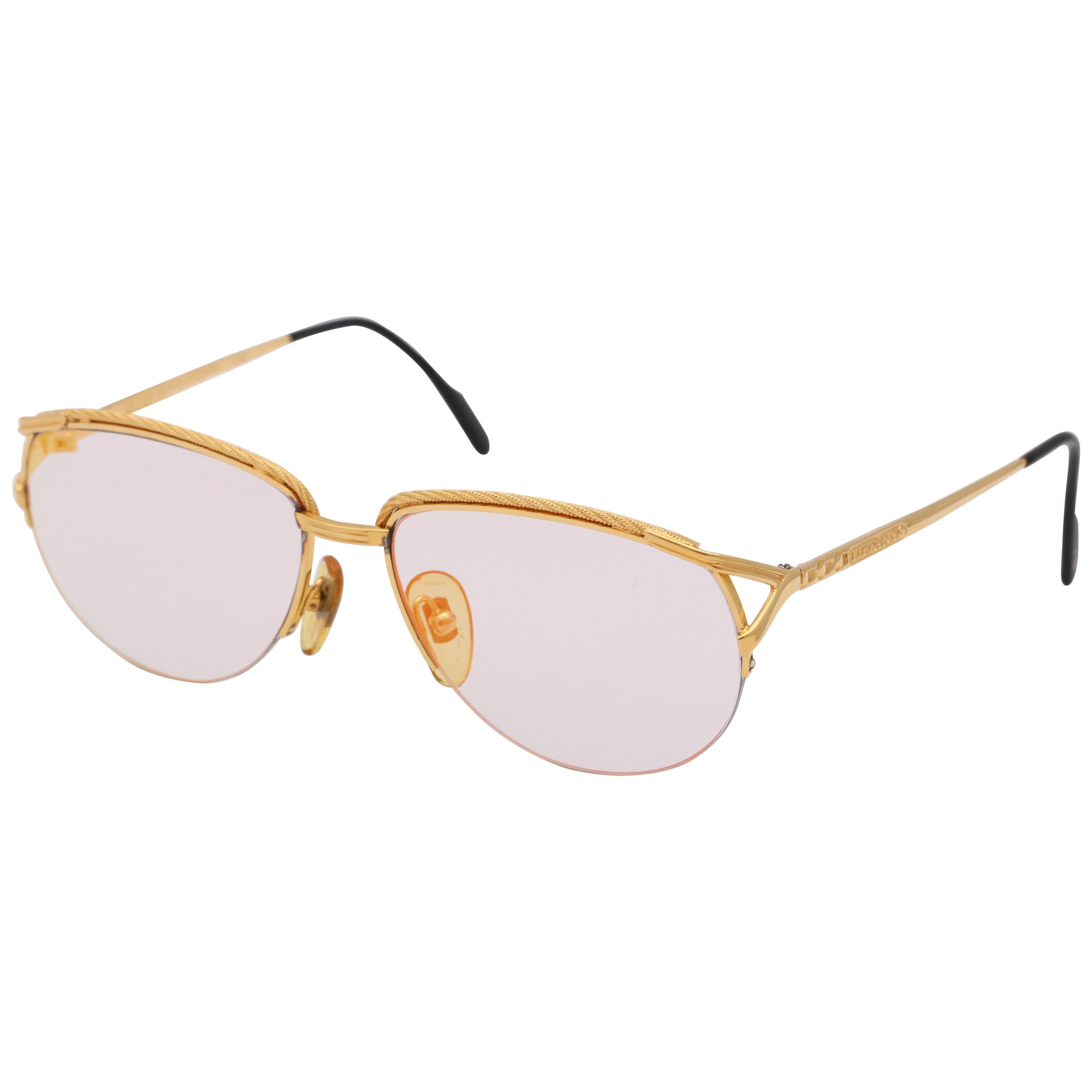 Tiffany Gold Vintage Sunglasses T318 