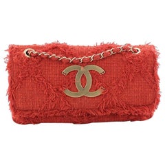 Chanel Nature Flap Bag Quilted Tweed Medium