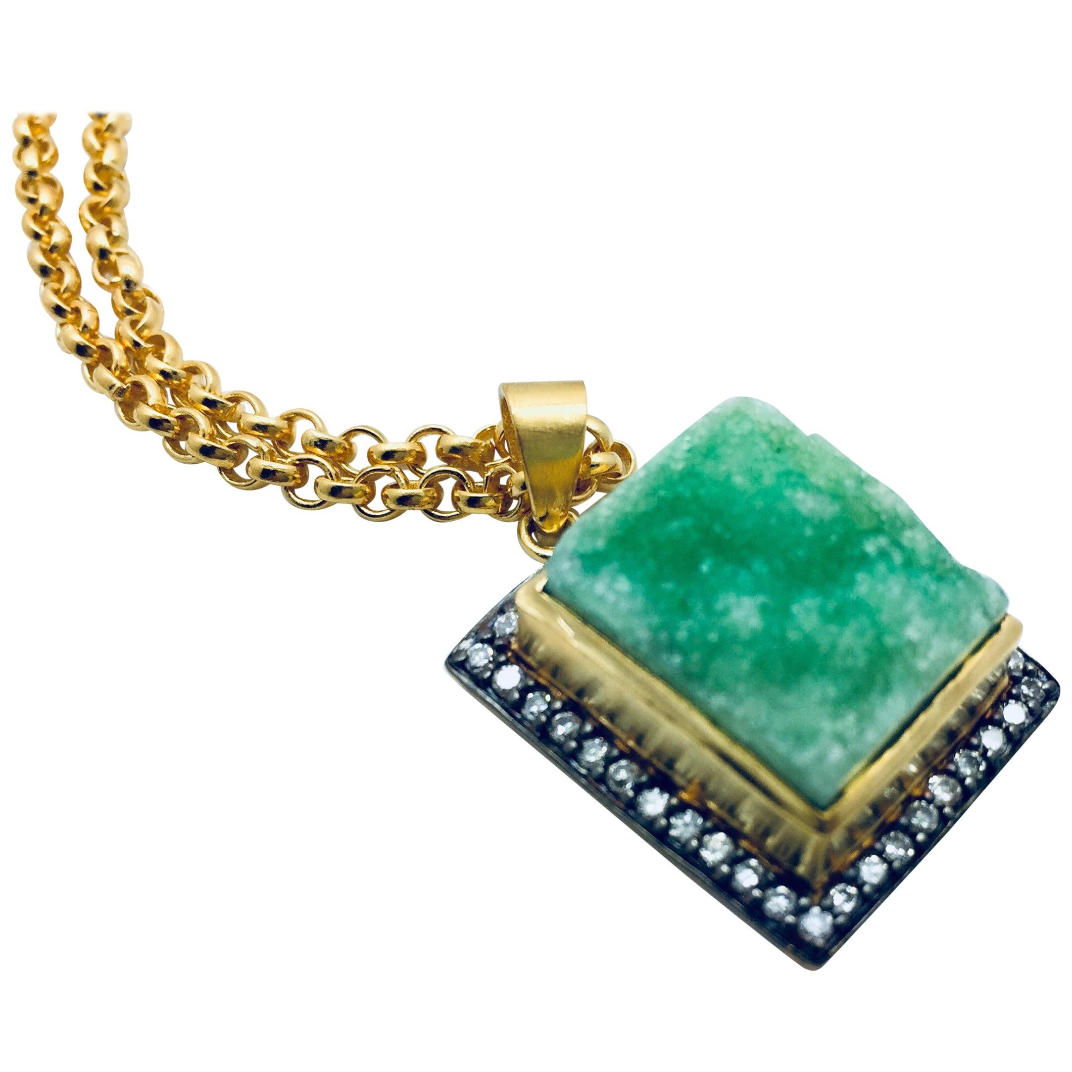 Geode Druzy Meghna Jewels Textured Necklace