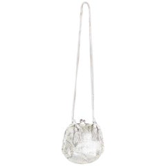 Judith Leiber Marbled Lizard Skin Minaudière Shoulder Handbag