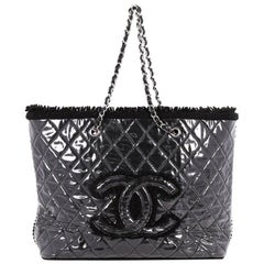 Chanel Funny Tweed Tote Quilted Vinyl Large