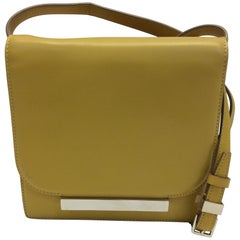 The Row Yellow Leather Sidekick Bag