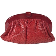 Bottega Veneta Vintage Intrecciato Frame Clutch