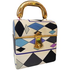 Pucci Mod Printed Silk Box Bag:: 1960er Jahre