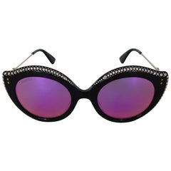 Gucci Rhinestone Cat Eye Color Shifting Sunglasses