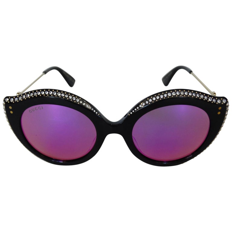 Gucci Rhinestone Cat Eye Color Shifting Sunglasses at 1stDibs | gucci ...