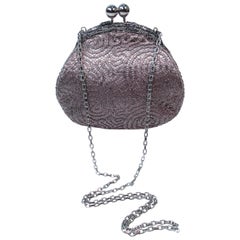 Judith Leiber - Porte-monnaie à armature brodée en Silvertone avec accessoires en Silvertone