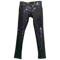 Contemporary & New Navy Sequin Jeans By, "AG" Size 28