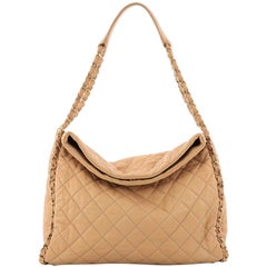 Chanel Chain Me Hobo Quilted Leather Large