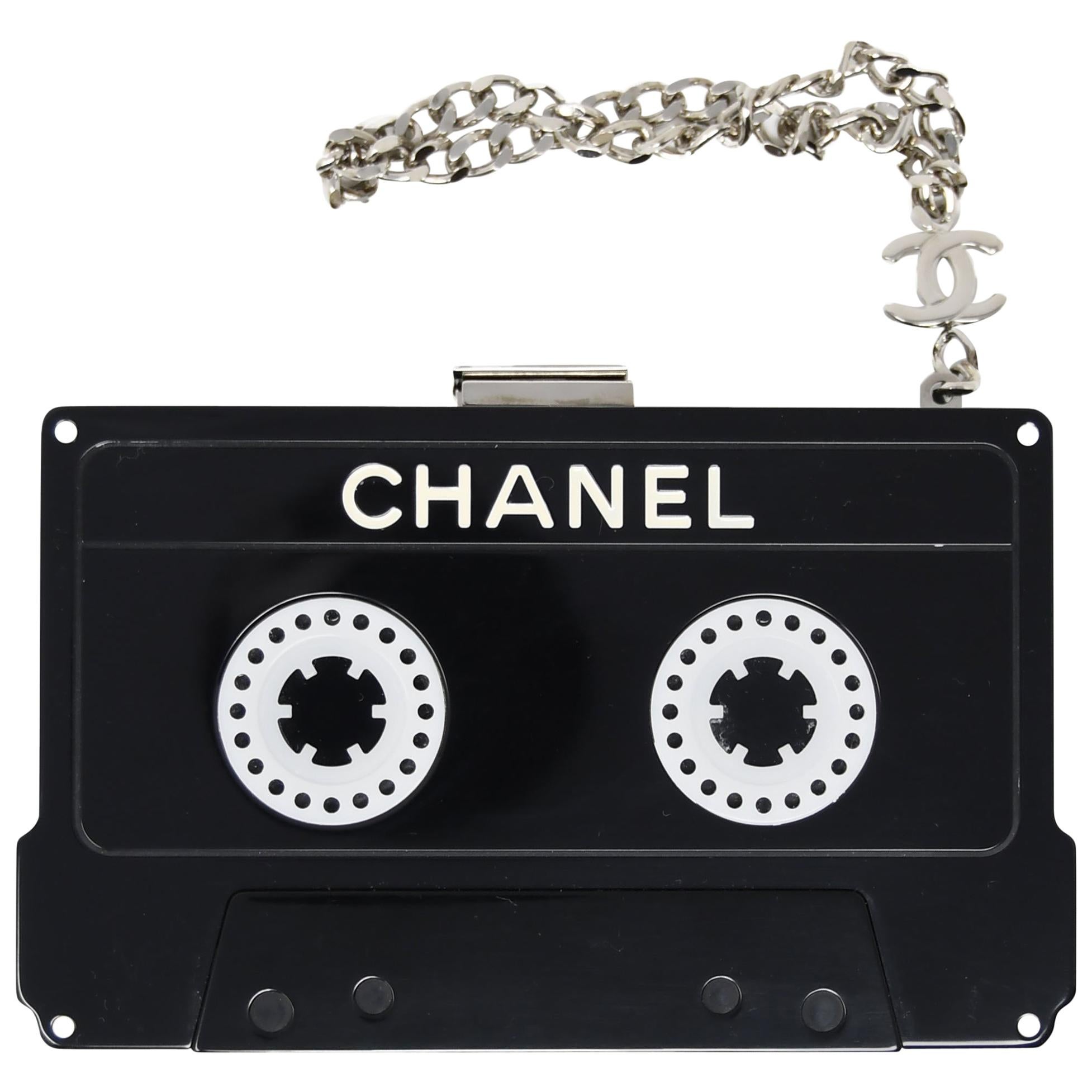 Chanel Cassette Tape Lucite Clutch at 1stDibs  chanel cassette tape  clutch, chanel cassette clutch, chanel cassette bag