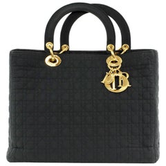 Lady Dior Large Cannage Nylon Bag
