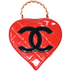 Vintage Chanel Heart Shaped Quilted Bag