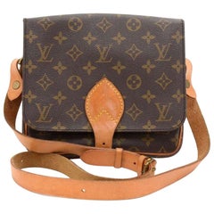 Retro Louis Vuitton Cartouchiere MM Monogram Canvas Shoulder Bag