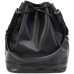 Louis Vuitton Noe Large Black Epi Leather Shoulder Bag