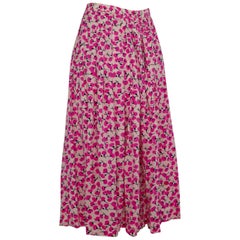 Vintage Yves Saint Laurent Rive Gauche Silk Skirt, 1980s 