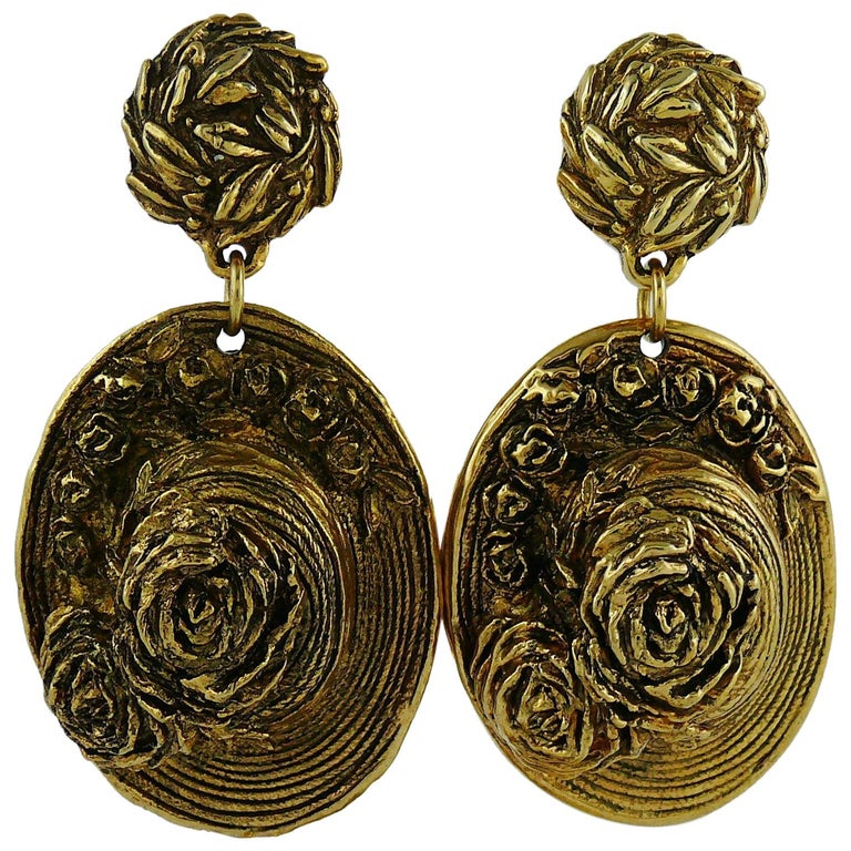 Boucles D'oreilles Fantaisie Vintage – État Parfait, Occasion