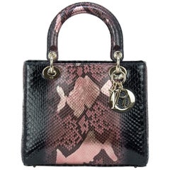 Dior Medium Metallic Python Lady Dior Bag