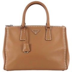Prada Double Zip Tote Stitched City Calfskin Medium