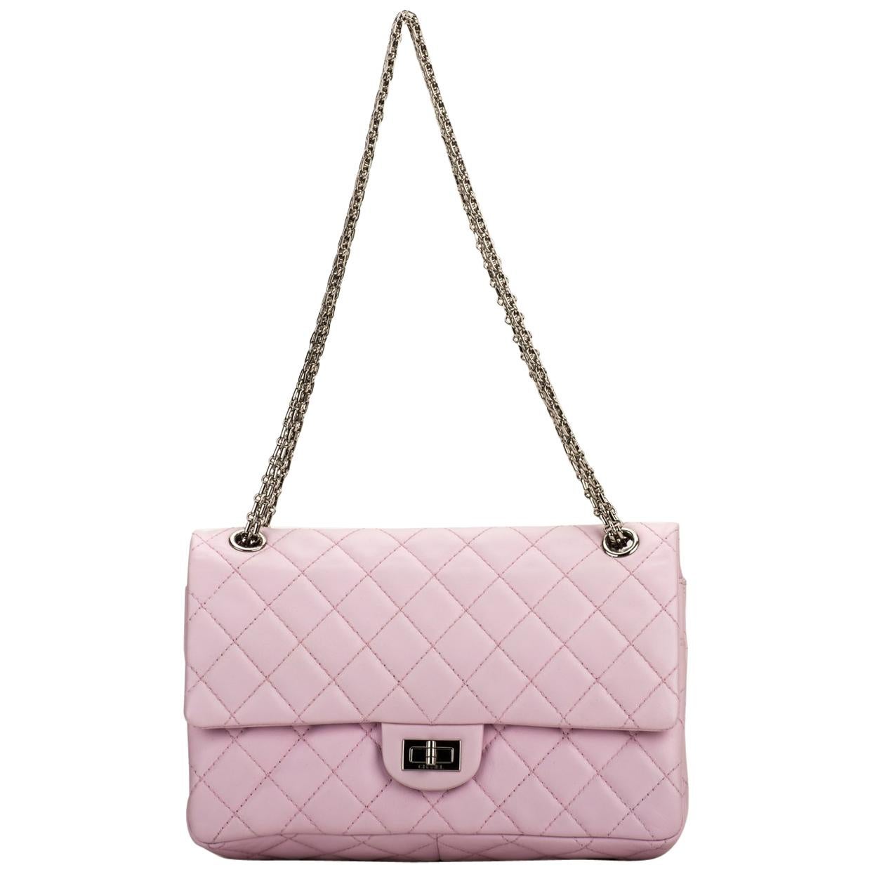 Chanel Pink Quilted Leather Reissue Medium Double Flap Bag