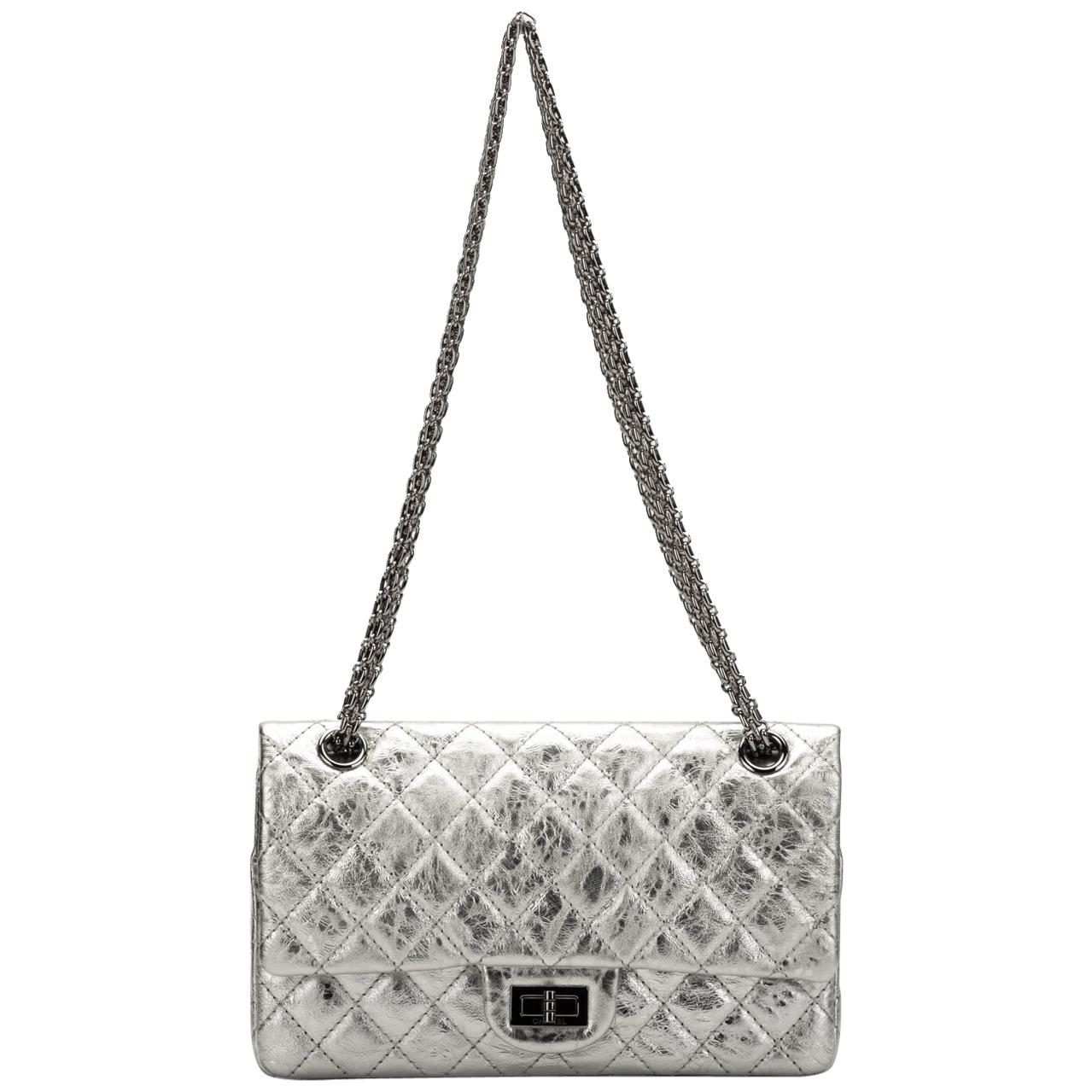 Chanel Silver Medium Reissue Double Flap Bag