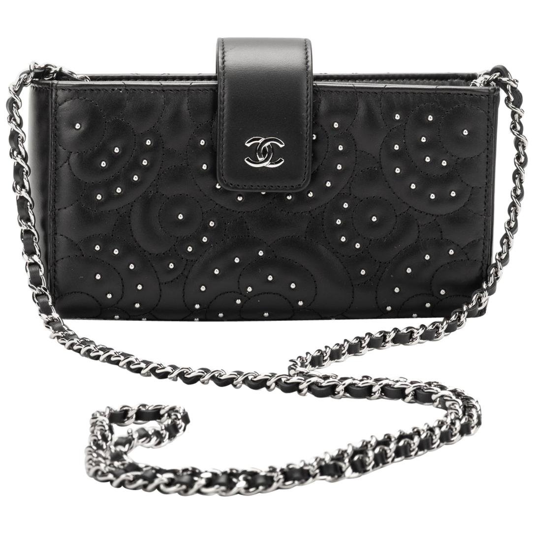 Chanel Camellia Studs Black Crossbody Bag