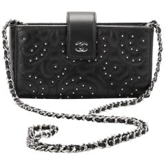 Chanel Camellia Studs Black Crossbody Bag