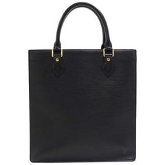 Louis Vuitton Sac Plat PM Black Epi Leather Hand Bag