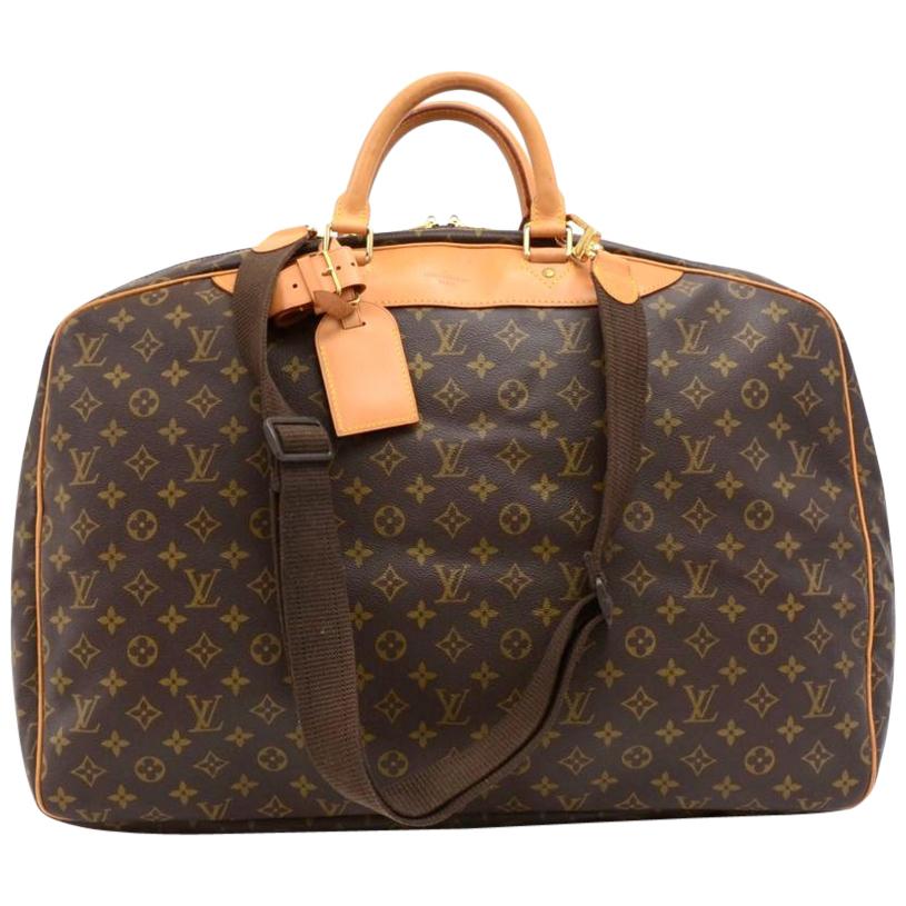 Vintage Louis Vuitton Alize Monogram Canvas Garment Travel Bag + Strap