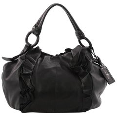 Prada Ruffle Hobo Nappa Leather Large